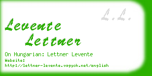 levente lettner business card